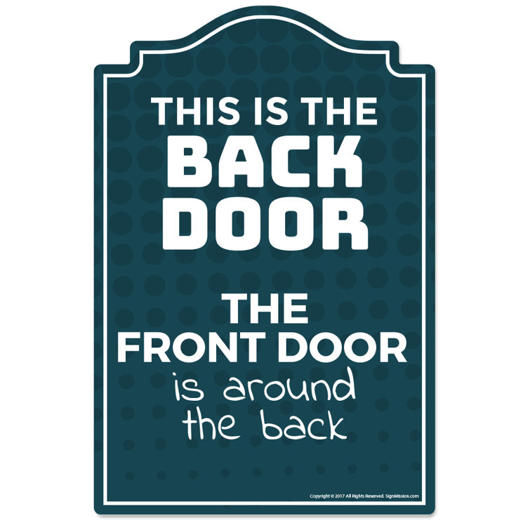 SignMission Back Door Novelty Sign Wayfair